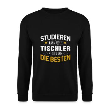 Tischler - Unisex Pullover - Schwarz - Vorne - Alina (178cm) & Michal (187cm)