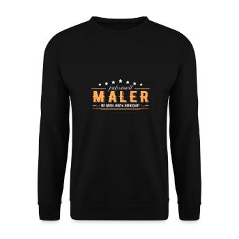 Maler Lackierer mit Leidenschaft Lackierer - Unisex Pullover - Schwarz - Vorne - Alina (178cm) & Michal (187cm)