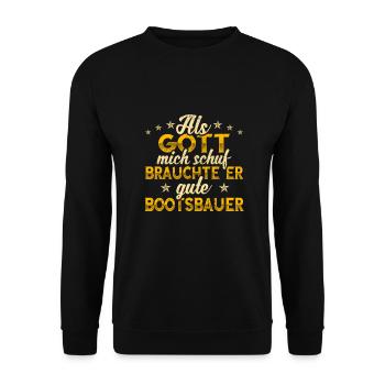 Bootsbauer Schiffsbauer - Unisex Pullover - Schwarz - Vorne - Alina (178cm) & Michal (187cm)