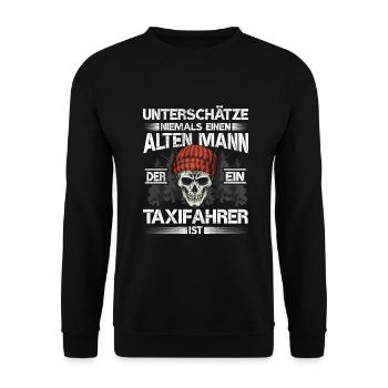 Taxifahrer - Unisex Pullover - Schwarz - Vorne - Alina (178cm) & Michal (187cm)