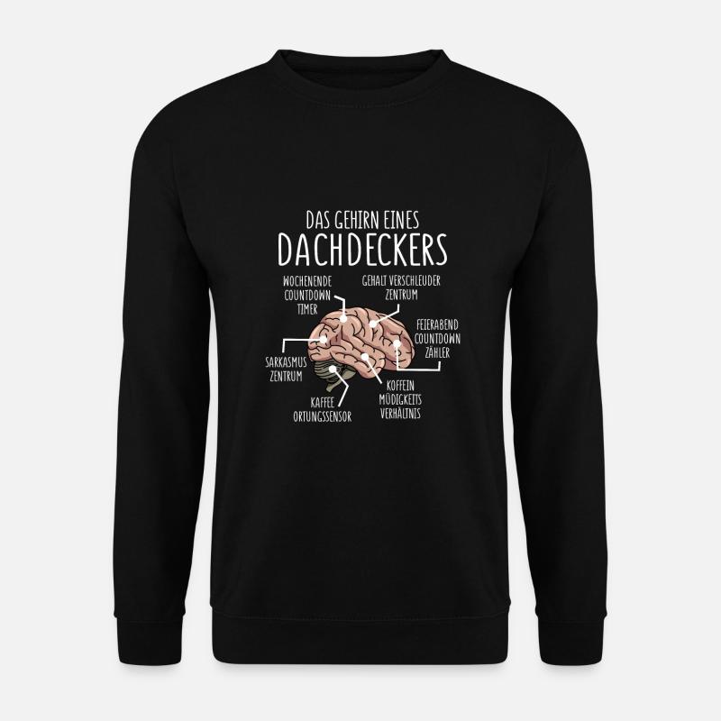 Dachdecker Anatomie - Unisex Pullover - Schwarz