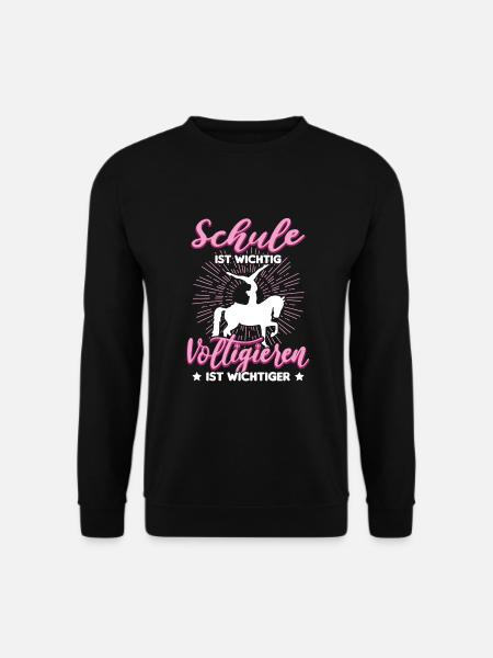 Voltigieren Volti Voltigier Pferde Pferdemädchen - Unisex Pullover - Schwarz
