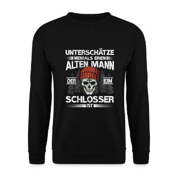 Schlosser - Unisex Pullover - Schwarz - Vorne - Alina (178cm) & Michal (187cm)