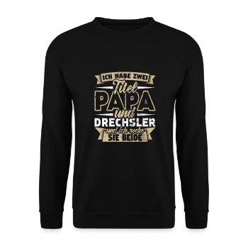 Drechsler - Unisex Pullover - Schwarz - Vorne - Alina (178cm) & Michal (187cm)