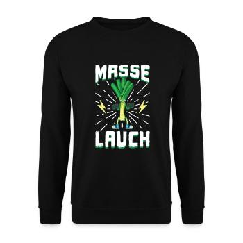 Lauch Kostüm Bodybuilding Satire Gym Jga - Unisex Pullover - Schwarz - Vorne - Alina (178cm) & Michal (187cm)