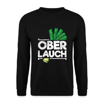 Lauch Kostüm Bodybuilding Satire Gym Jga - Unisex Pullover - Schwarz - Vorne - Alina (178cm) & Michal (187cm)