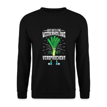 Lauch Kostüm Bodybuilding Satire Gym Jga - Unisex Pullover - Schwarz - Vorne - Alina (178cm) & Michal (187cm)