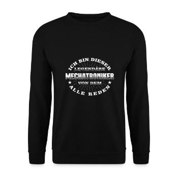 Mechatroniker - Unisex Pullover - Schwarz - Vorne - Alina (178cm) & Michal (187cm)