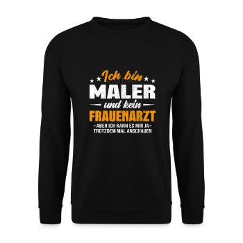 Maler - Unisex Pullover - Schwarz - Vorne - Alina (178cm) & Michal (187cm)