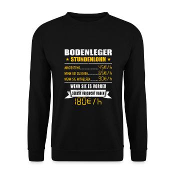 Bodenleger - Unisex Pullover - Schwarz - Vorne - Alina (178cm) & Michal (187cm)