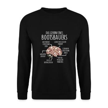 Bootsbauer Anatomie Gehirn Schiffsbauer - Unisex Pullover - Schwarz - Vorne - Alina (178cm) & Michal (187cm)