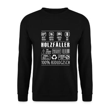 Holzfäller - Unisex Pullover - Schwarz - Vorne - Alina (178cm) & Michal (187cm)