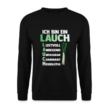 Lauch - Unisex Pullover - Schwarz - Vorne - Alina (178cm) & Michal (187cm)
