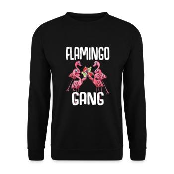 Flamingo Junggesellenabschied Frauen jga Saufen - Unisex Pullover - Schwarz - Vorne - Alina (178cm) & Michal (187cm)