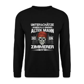 Zimmerer - Unisex Pullover - Schwarz - Vorne - Alina (178cm) & Michal (187cm)