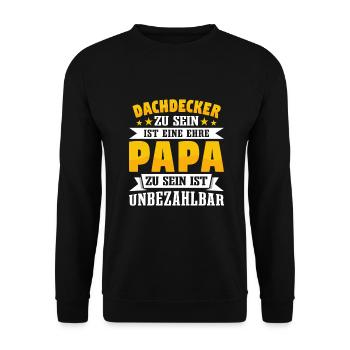 Dachdecker - Unisex Pullover - Schwarz - Vorne - Alina (178cm) & Michal (187cm)