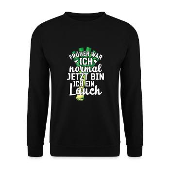 Lauch Kostüm Bodybuilding Satire Gym Jga - Unisex Pullover - Schwarz - Vorne - Alina (178cm) & Michal (187cm)