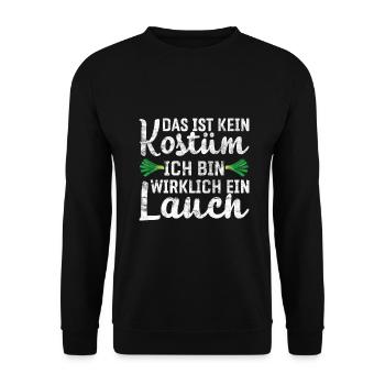 Lauch Kostüm Bodybuilding Satire Gym Jga - Unisex Pullover - Schwarz - Vorne - Alina (178cm) & Michal (187cm)