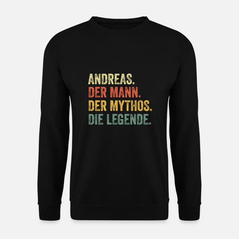 Andreas Mann Mythos Legende Vorname Name - Unisex Pullover - Schwarz