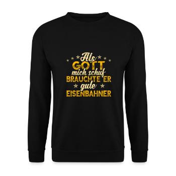 Eisenbahner - Unisex Pullover - Schwarz - Vorne - Alina (178cm) & Michal (187cm)
