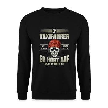 Taxifahrer - Unisex Pullover - Schwarz - Vorne - Alina (178cm) & Michal (187cm)