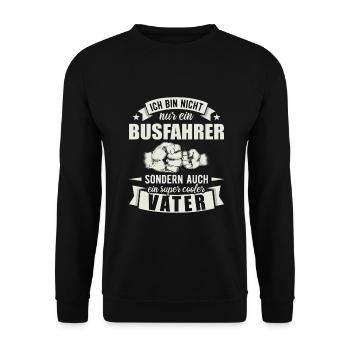 Busfahrer Vater Papa Vatertag Reisebus - Unisex Pullover - Schwarz - Vorne - Alina (178cm) & Michal (187cm)