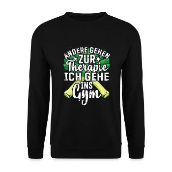 Lauch Kostüm Bodybuilding Satire Gym Jga - Unisex Pullover - Schwarz - Vorne - Alina (178cm) & Michal (187cm)