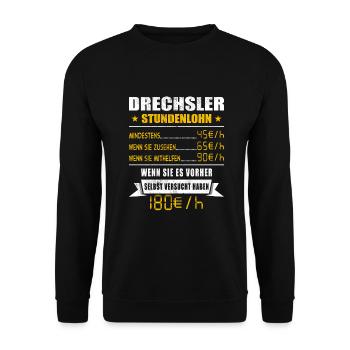 Drechsler - Unisex Pullover - Schwarz - Vorne - Alina (178cm) & Michal (187cm)