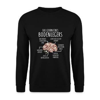 Bodenleger Anatomie - Unisex Pullover - Schwarz - Vorne - Alina (178cm) & Michal (187cm)