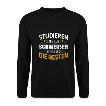 Schweißer - Unisex Pullover - Schwarz - Vorne - Alina (178cm) & Michal (187cm)
