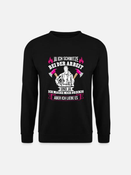 Feuerwehrfrau Feuerwehr Feuerwehrmann Mama - Unisex Pullover - Schwarz