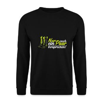 Feuerwehrfrau Feuerwehr Feuerwehrmann Mama - Unisex Pullover - Schwarz - Vorne - Alina (178cm) & Michal (187cm)