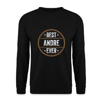 Best Andre Ever Vorname Name Geschenk - Unisex Pullover - Schwarz - Vorne - Alina (178cm) & Michal (187cm)