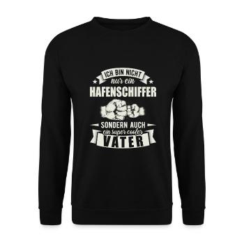 Hafenschiffer - Unisex Pullover - Schwarz - Vorne - Alina (178cm) & Michal (187cm)