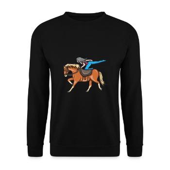 Voltigieren - Unisex Pullover - Schwarz - Vorne - Alina (178cm) & Michal (187cm)