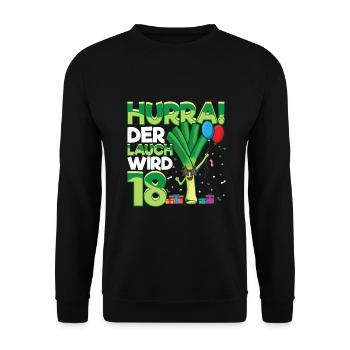 Lauch Kostüm Bodybuilding Satire Gym Jga - Unisex Pullover - Schwarz - Vorne - Alina (178cm) & Michal (187cm)