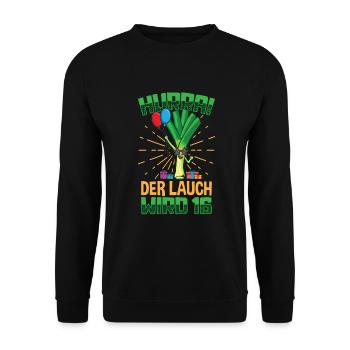 Lauch Kostüm Bodybuilding Satire Gym Jga - Unisex Pullover - Schwarz - Vorne - Alina (178cm) & Michal (187cm)