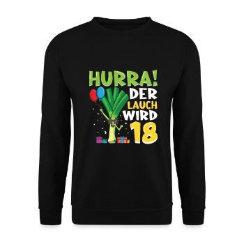 Lauch Kostüm Bodybuilding Satire Gym Jga - Unisex Pullover - Schwarz - Vorne - Alina (178cm) & Michal (187cm)