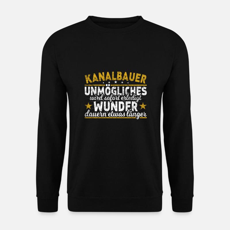 Kanalbauer - Unisex Pullover - Schwarz