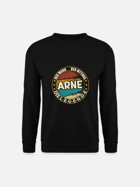 Arne Vorname Name Geburtstag - Unisex Pullover - Schwarz