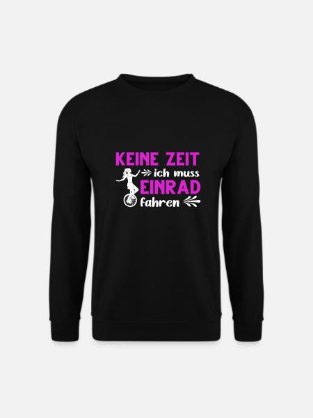 Keine Zeit Mädchen Unicycle Kinder Einrad - Unisex Pullover - Schwarz