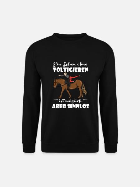 Voltigieren Volti Voltigier Pferde Pferdemädchen - Unisex Pullover - Schwarz