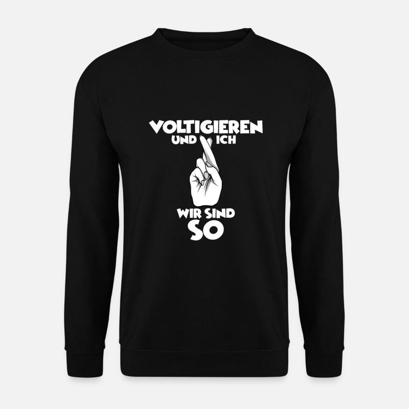 Voltigieren Volti Voltigier Pferde Pferdemädchen - Unisex Pullover - Schwarz