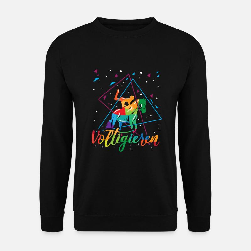 Voltigieren Volti Voltigier Pferde Pferdemädchen - Unisex Pullover - Schwarz