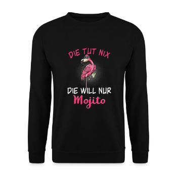 Flamingo Junggesellenabschied Frauen jga Saufen - Unisex Pullover - Schwarz - Vorne - Alina (178cm) & Michal (187cm)