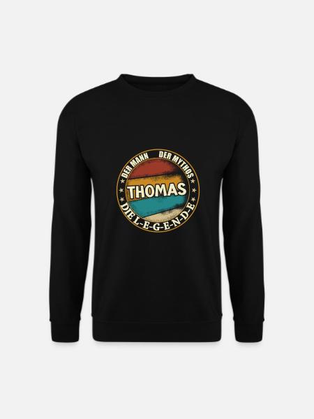Thomas Vorname Name Geburtstag - Unisex Pullover - Schwarz