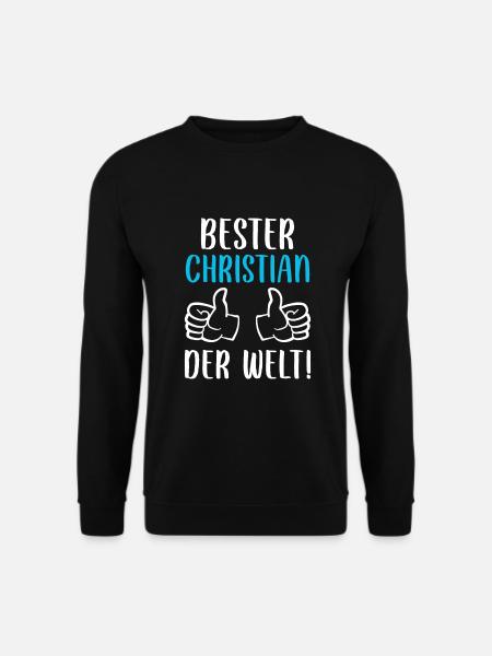 Christian Vorname Name Geburtstag - Unisex Pullover - Schwarz