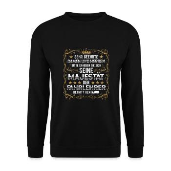 Fahrlehrer - Unisex Pullover - Schwarz - Vorne - Alina (178cm) & Michal (187cm)