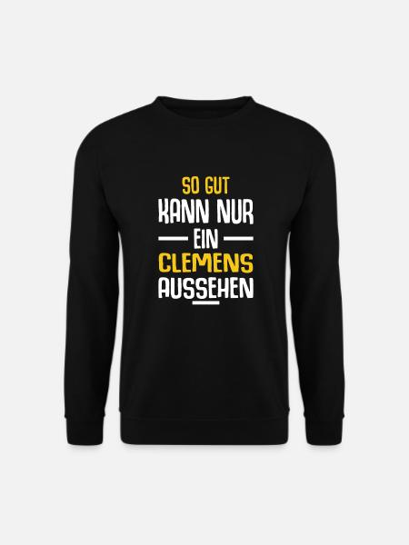 Clemens Vorname Name Geburtstag - Unisex Pullover - Schwarz