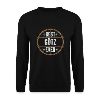 Meilleur cadeau de prénom Götz jamais - Sweat-shirt Unisexe - noir - Devant - Alina (178cm) & Michal (187cm)